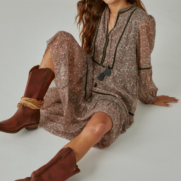 Lucky Brand Dresses & Skirts - Lucky Brand Womens Bohemian Tiered Maxi Dress in black multi sz xs NWT